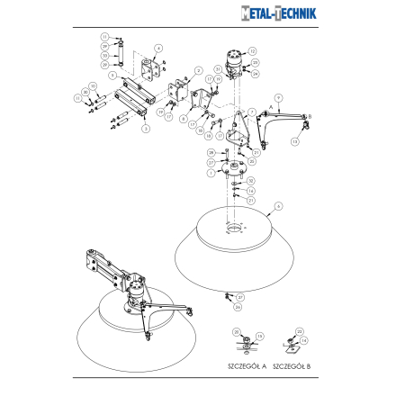 Części zamienne - Zamiatarka komunalna MT1